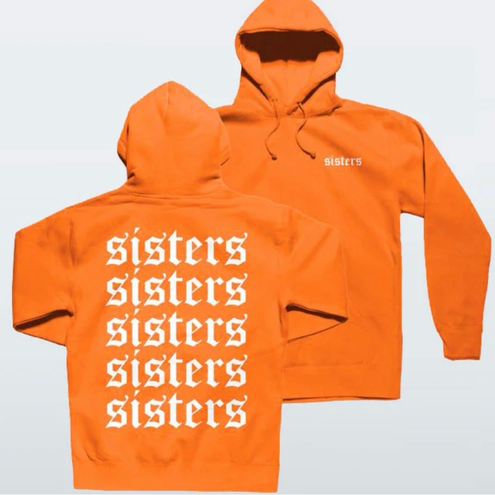 Orange Repeating Sisters Hoodie